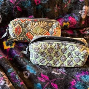 EUC Vera Bradley Travel/Makeup Pouches - Set of 2
